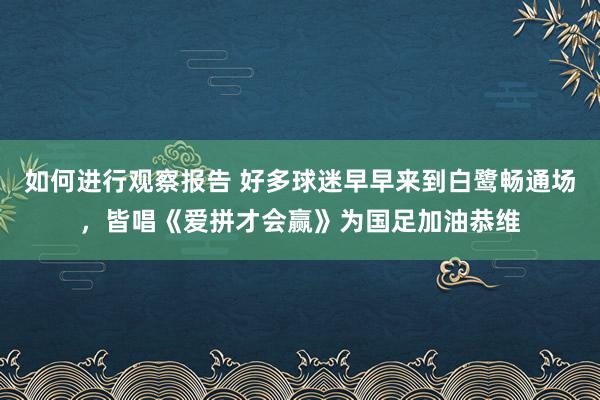 如何进行观察报告 好多球迷早早来到白鹭畅通场，皆唱《爱拼才会赢》为国足加油恭维