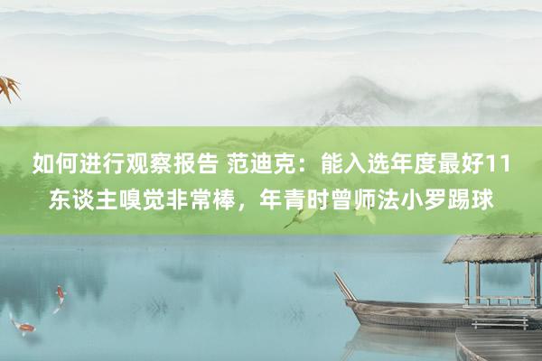 如何进行观察报告 范迪克：能入选年度最好11东谈主嗅觉非常棒，年青时曾师法小罗踢球