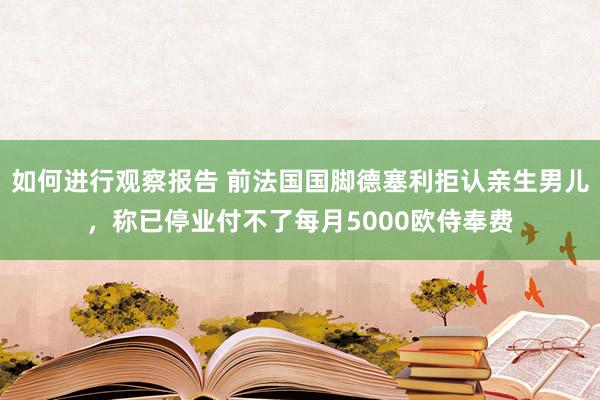 如何进行观察报告 前法国国脚德塞利拒认亲生男儿，称已停业付不了每月5000欧侍奉费