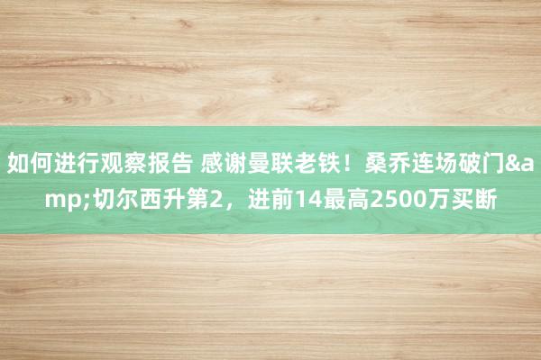 如何进行观察报告 感谢曼联老铁！桑乔连场破门&切尔西升第2，进前14最高2500万买断