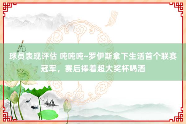 球员表现评估 吨吨吨~罗伊斯拿下生活首个联赛冠军，赛后捧着超大奖杯喝酒