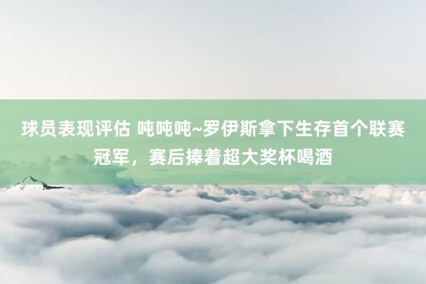 球员表现评估 吨吨吨~罗伊斯拿下生存首个联赛冠军，赛后捧着超大奖杯喝酒