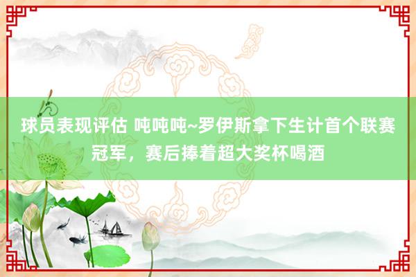 球员表现评估 吨吨吨~罗伊斯拿下生计首个联赛冠军，赛后捧着超大奖杯喝酒